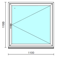 Nyíló ablak.  110x110 cm (Rendelhető méretek: szélesség 105-114 cm, magasság 105-114 cm.)  New Balance 85 profilból