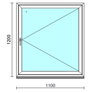 Nyíló ablak.  110x120 cm (Rendelhető méretek: szélesség 105-114 cm, magasság 115-124 cm.) Deluxe A85 profilból
