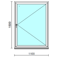 Nyíló ablak.  110x150 cm (Rendelhető méretek: szélesség 105-114 cm, magasság 145-154 cm.) Deluxe A85 profilból