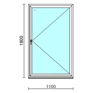 Nyíló ablak.  110x180 cm (Rendelhető méretek: szélesség 105-114 cm, magasság 175-180 cm.) Deluxe A85 profilból