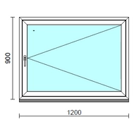 Nyíló ablak.  120x 90 cm (Rendelhető méretek: szélesség 115-124 cm, magasság 85- 94 cm.)  New Balance 85 profilból