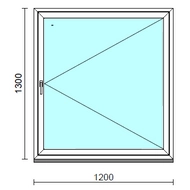 Nyíló ablak.  120x130 cm (Rendelhető méretek: szélesség 115-124 cm, magasság 125-134 cm.)  New Balance 85 profilból