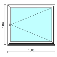 Nyíló ablak.  130x110 cm (Rendelhető méretek: szélesség 125-134 cm, magasság 105-114 cm.) Deluxe A85 profilból