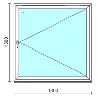 Nyíló ablak.  130x130 cm (Rendelhető méretek: szélesség 125-134 cm, magasság 125-134 cm.) Deluxe A85 profilból