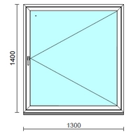 Nyíló ablak.  130x140 cm (Rendelhető méretek: szélesség 125-134 cm, magasság 135-144 cm.) Deluxe A85 profilból