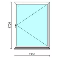 Nyíló ablak.  130x170 cm (Rendelhető méretek: szélesség 125-130 cm, magasság 165-170 cm.) Deluxe A85 profilból