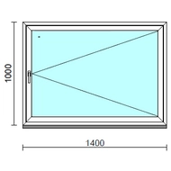 Nyíló ablak.  140x100 cm (Rendelhető méretek: szélesség 135-140 cm, magasság -104 cm.) Deluxe A85 profilból