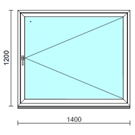 Nyíló ablak.  140x120 cm (Rendelhető méretek: szélesség 135-144 cm, magasság 115-124 cm.) Deluxe A85 profilból