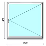 Nyíló ablak.  140x140 cm (Rendelhető méretek: szélesség 135-144 cm, magasság 135-144 cm.) Deluxe A85 profilból