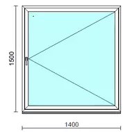 Nyíló ablak.  140x150 cm (Rendelhető méretek: szélesség 135-144 cm, magasság 145-150 cm.) Deluxe A85 profilból