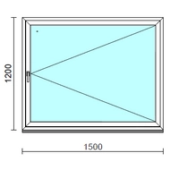 Nyíló ablak.  150x120 cm (Rendelhető méretek: szélesség 145-150 cm, magasság 115-124 cm.)  New Balance 85 profilból