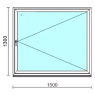 Nyíló ablak.  150x130 cm (Rendelhető méretek: szélesség 145-150 cm, magasság 125-134 cm.) Deluxe A85 profilból