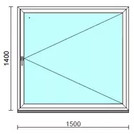 Nyíló ablak.  150x140 cm (Rendelhető méretek: szélesség 145-150 cm, magasság 135-144 cm.) Deluxe A85 profilból