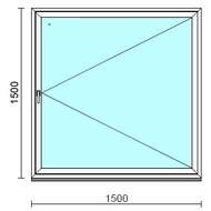 Nyíló ablak.  150x150 cm (Rendelhető méretek: szélesség 145-150 cm, magasság 145-150 cm.)  New Balance 85 profilból