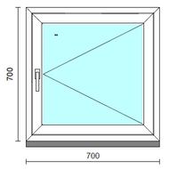 Nyíló ablak.   70x 70 cm (Rendelhető méretek: szélesség 65- 74 cm, magasság 65- 74 cm.)  New Balance 85 profilból