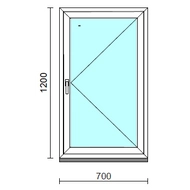 Nyíló ablak.   70x120 cm (Rendelhető méretek: szélesség 65- 74 cm, magasság 115-124 cm.) Deluxe A85 profilból