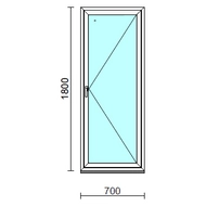 Nyíló ablak.   70x180 cm (Rendelhető méretek: szélesség 65- 74 cm, magasság 175-180 cm.) Deluxe A85 profilból