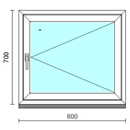 Nyíló ablak.   80x 70 cm (Rendelhető méretek: szélesség 75- 84 cm, magasság 65- 74 cm.)  New Balance 85 profilból