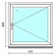 Nyíló ablak.   80x 80 cm (Rendelhető méretek: szélesség 75- 84 cm, magasság 75- 84 cm.)  New Balance 85 profilból