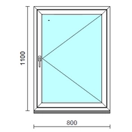 Nyíló ablak.   80x110 cm (Rendelhető méretek: szélesség 75- 84 cm, magasság 105-114 cm.)  New Balance 85 profilból