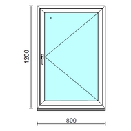 Nyíló ablak.   80x120 cm (Rendelhető méretek: szélesség 75- 84 cm, magasság 115-124 cm.) Deluxe A85 profilból
