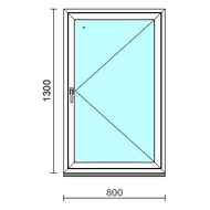 Nyíló ablak.   80x130 cm (Rendelhető méretek: szélesség 75- 84 cm, magasság 125-134 cm.) Deluxe A85 profilból