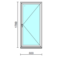 Nyíló ablak.   80x170 cm (Rendelhető méretek: szélesség 75- 84 cm, magasság 165-174 cm.) Deluxe A85 profilból