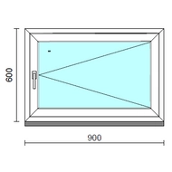 Nyíló ablak.   90x 60 cm (Rendelhető méretek: szélesség 85- 90 cm, magasság 55- 64 cm.)  New Balance 85 profilból