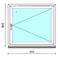 Nyíló ablak.   90x 80 cm (Rendelhető méretek: szélesség 85- 94 cm, magasság 75- 84 cm.)  New Balance 85 profilból