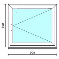 Nyíló ablak.   90x 80 cm (Rendelhető méretek: szélesség 85- 94 cm, magasság 75- 84 cm.) Deluxe A85 profilból