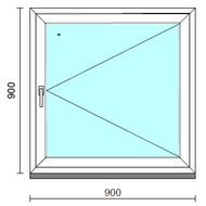 Nyíló ablak.   90x 90 cm (Rendelhető méretek: szélesség 85- 94 cm, magasság 85- 94 cm.)  New Balance 85 profilból