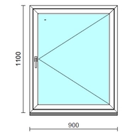 Nyíló ablak.   90x110 cm (Rendelhető méretek: szélesség 85- 94 cm, magasság 105-114 cm.) Deluxe A85 profilból