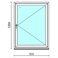 Nyíló ablak.   90x120 cm (Rendelhető méretek: szélesség 85- 94 cm, magasság 115-124 cm.)  New Balance 85 profilból