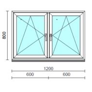 TO Bny-Bny ablak.  120x 80 cm (Rendelhető méretek: szélesség 120-124 cm, magasság 80-84 cm.)  New Balance 85 profilból