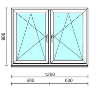 TO Bny-Bny ablak.  120x 90 cm (Rendelhető méretek: szélesség 120-124 cm, magasság 85-94 cm.)  New Balance 85 profilból