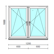 TO Bny-Bny ablak.  120x100 cm (Rendelhető méretek: szélesség 120-124 cm, magasság 95-104 cm.) Deluxe A85 profilból