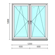 TO Bny-Bny ablak.  120x120 cm (Rendelhető méretek: szélesség 120-124 cm, magasság 115-124 cm.) Deluxe A85 profilból