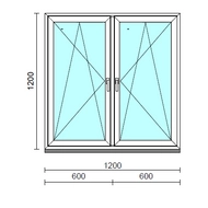 TO Bny-Bny ablak.  120x120 cm (Rendelhető méretek: szélesség 120-124 cm, magasság 115-124 cm.)  New Balance 85 profilból