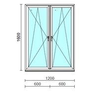TO Bny-Bny ablak.  120x160 cm (Rendelhető méretek: szélesség 120-124 cm, magasság 155-164 cm.)  New Balance 85 profilból