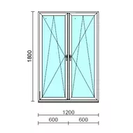 TO Bny-Bny ablak.  120x180 cm (Rendelhető méretek: szélesség 120-124 cm, magasság 175-184 cm.)  New Balance 85 profilból