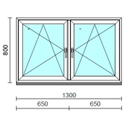 TO Bny-Bny ablak.  130x 80 cm (Rendelhető méretek: szélesség 125-134 cm, magasság 80-84 cm.) Deluxe A85 profilból