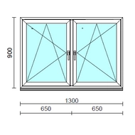 TO Bny-Bny ablak.  130x 90 cm (Rendelhető méretek: szélesség 125-134 cm, magasság 85-94 cm.)   Green 76 profilból