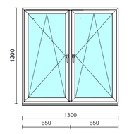 TO Bny-Bny ablak.  130x130 cm (Rendelhető méretek: szélesség 125-134 cm, magasság 125-134 cm.) Deluxe A85 profilból