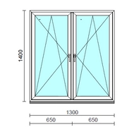 TO Bny-Bny ablak.  130x140 cm (Rendelhető méretek: szélesség 125-134 cm, magasság 135-144 cm.)   Green 76 profilból