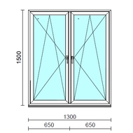 TO Bny-Bny ablak.  130x150 cm (Rendelhető méretek: szélesség 125-134 cm, magasság 145-154 cm.)  New Balance 85 profilból