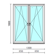 TO Bny-Bny ablak.  130x160 cm (Rendelhető méretek: szélesség 125-134 cm, magasság 155-164 cm.)   Green 76 profilból