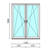 TO Bny-Bny ablak.  130x160 cm (Rendelhető méretek: szélesség 125-134 cm, magasság 155-164 cm.) Deluxe A85 profilból