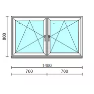 TO Bny-Bny ablak.  140x 80 cm (Rendelhető méretek: szélesség 135-144 cm, magasság 80-84 cm.)   Green 76 profilból