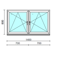TO Bny-Bny ablak.  140x 80 cm (Rendelhető méretek: szélesség 135-144 cm, magasság 80-84 cm.) Deluxe A85 profilból