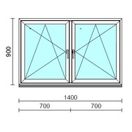TO Bny-Bny ablak.  140x 90 cm (Rendelhető méretek: szélesség 135-144 cm, magasság 85-94 cm.)   Green 76 profilból